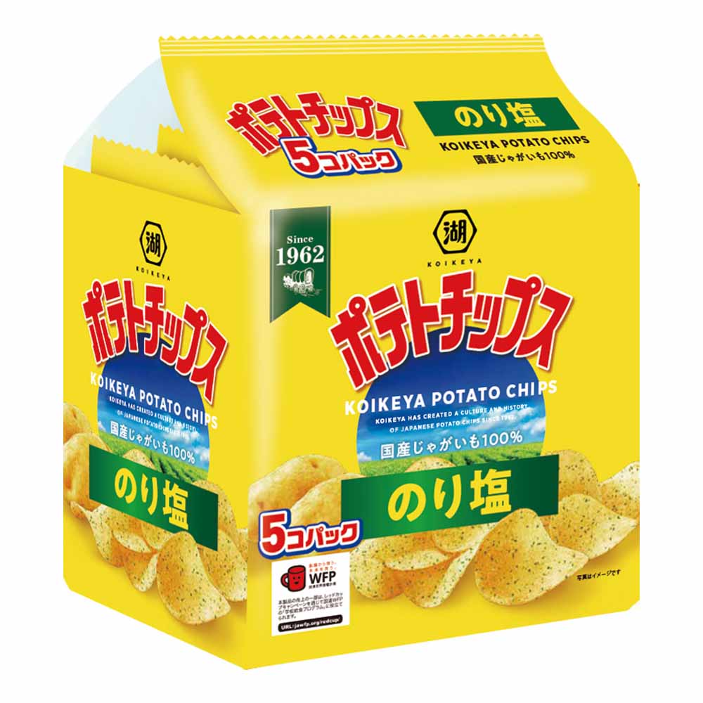 湖池屋 ポテトチップス のり塩（5袋入）